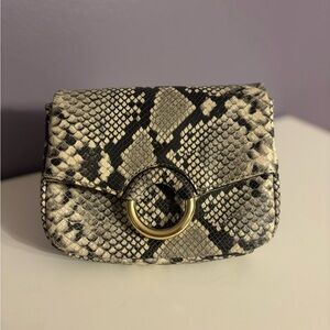 Snakeskin Leather Crossbody Bag